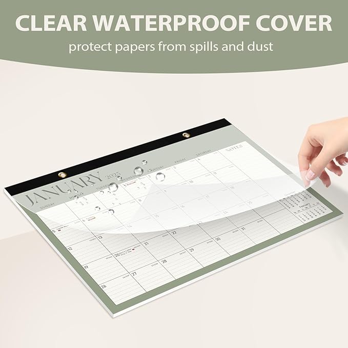 Desk Calendar 2025, January 2025 to June 2026, 18 Months, Large Size 17" x 12" Desktop/Wall Monthly Calendar with To Do List, Personal Desk Calendar Planner for Home, School, Office