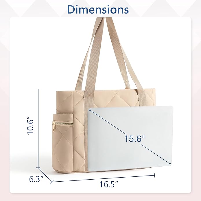Tote bag for Women Puffer Shoulder Bag with Zipper Travel Quilted Nurse Bag Carry On Laptop Bag for Travel Work