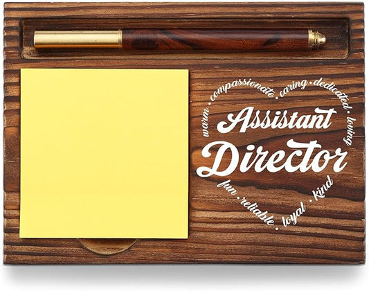 Assistant Director Sticky Note Holder, Thank You Gift for Director Coworker Teacher Assistant, Assistant Director Appreciation Gift Desk Self-Stick Note Pad Holders TZP43