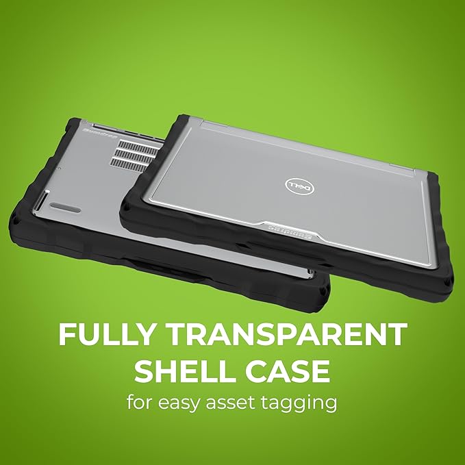 Gumdrop DropTech Hard Shell Laptop Case Fits Dell Latitude 5350 | 5340 13-inch (2-in-1) Rugged Drop Tested Shockproof Reliable Device Protection for Office, Travel, Business and Professionals - Black