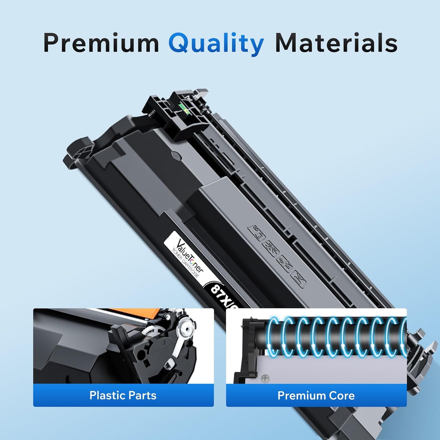 Valuetoner 87X High Yield Black Toner Cartridge Replacement for HP 87X 87A CF287X CF287A for HP Laserjet Enterprise M506 M506dn M506n Pro M501 M501dn M506 M506x M527 M527dn Printer Ink (Black, 2-Pack)
