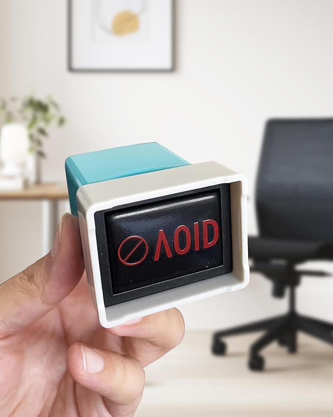 WAFJAMF Void Stamps–Self-Inking Rubber Office Stamp Red Ink Message Stamp-Medium