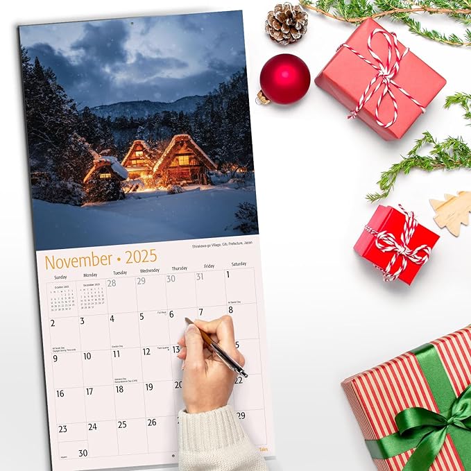 RED EMBER Fairy Tales 2025 Wall Calendar 12 Month | 12" x 24" Open | Thick & Sturdy Paper | Giftable | Calendar 2025