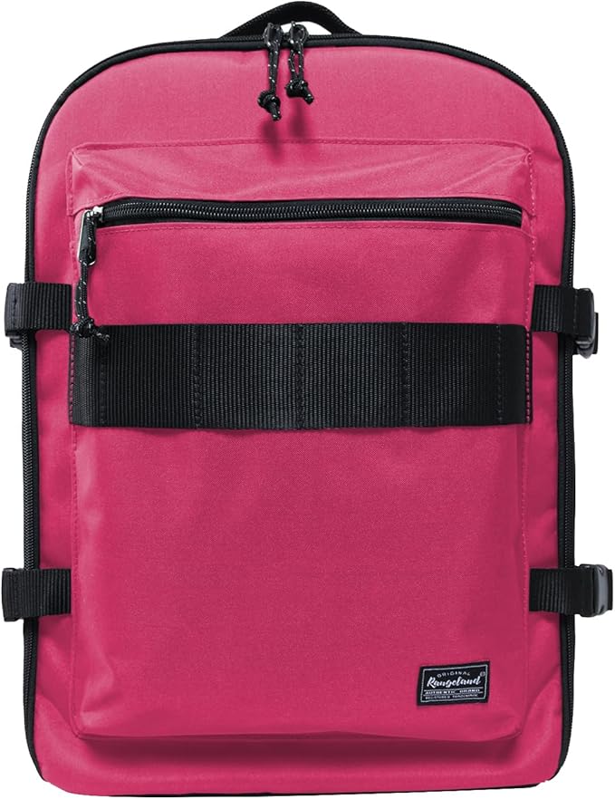 Travel Backpack 17L Lightweight Casual Small Carry-on Daypack 15-inch Laptop Notebook, Underseat Overnight Weekender, Rasberry