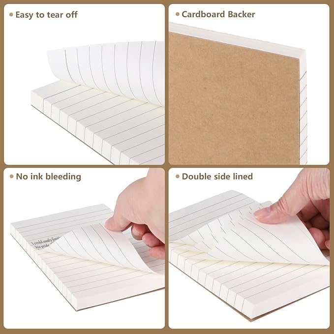 20 Pack Lined Memo Pads 4”x6” Note Pads - 100 Sheets Each Lined Paper Notepad- Small Memo Scratch Pad Writing pads