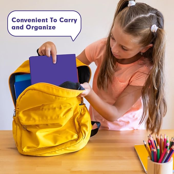 Plastic 2 Pocket Folders with Prongs, 30 Pack, Heavyweight, Letter Size Poly Folders with 3 Metal Prongs Fastener Clips (Purple)