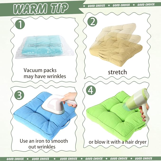 Gerrii 8 Pieces Floor Cushions for Kids Classroom Flexible Floor Seating Cushions Floor Pillows for Home School Kindergarten Daycare Nursery(Dark Color,Square)