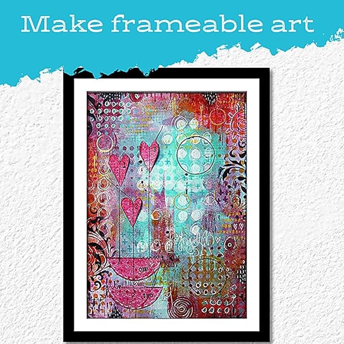 Gel Press Rubber Brayer - for printmaking, Scrapbooking, Paper Crafts, Home Decor & More - 4 Inches, Blue & Green