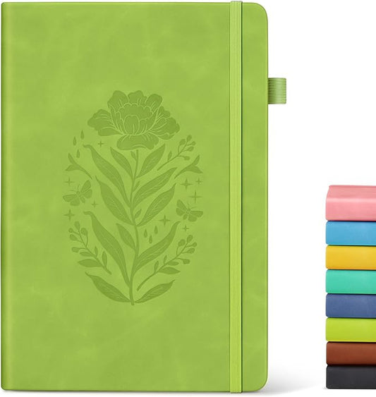 Lined Journal Notebook for Women, A5 Hardcover Leather Journals for Writing, 200 Pages Thick Travel Daily Journal, College Ruled Notebook for Work School, Note Taking, Business 5.75'' X 8.38'' Cyan