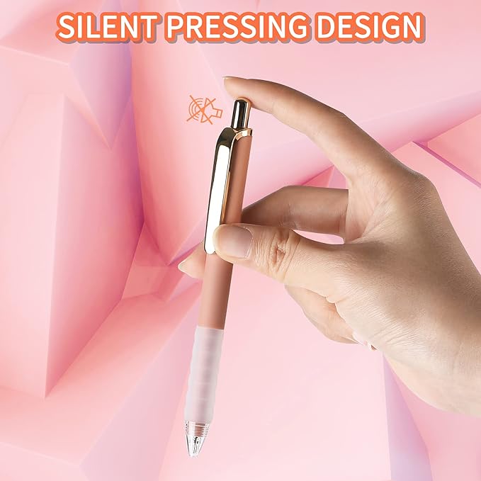 16 PCS Pens Ballpoint (8 pens+8 refills) Black Ink Pen 1.0 mm Pens Medium Point Smooth Writing Pens for Journaling Office Supplies Cute Pens for Women Men