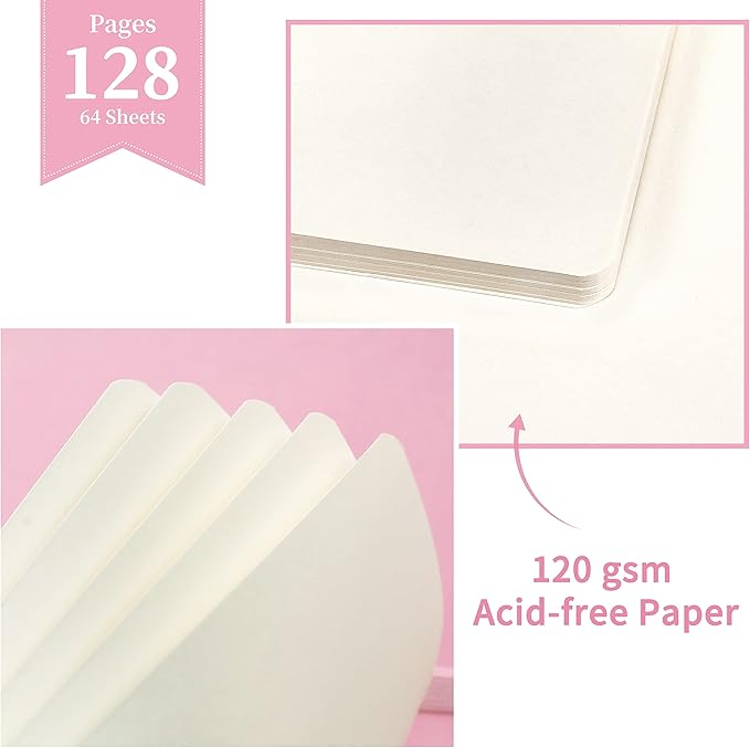 Blank Journal/Notebook - Classic Notebook/Journal with Ribbon Divider, Hardcover with Thick Paper, 5.3'' x 8.26'', Banded + Pen Holder +Inner Pocket - Pink