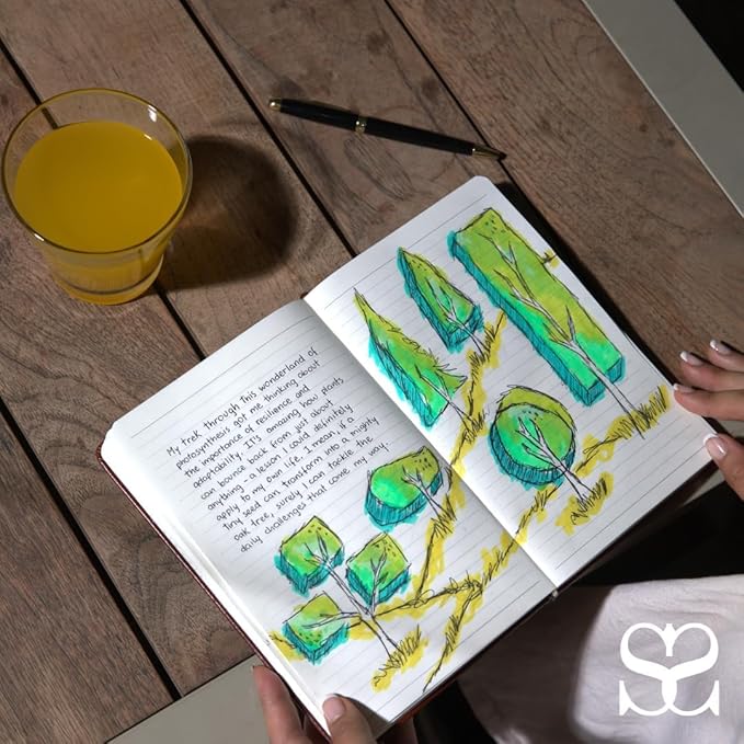 SETTINI® Lined Journal - Sleek Teal Journal for Writing Gift Set - Hardcover Vegan Leather, Includes Luxury Pen in a Unique Pen Holder, 192 Pages, 6 x 8.5 inches, Birthday Gifts