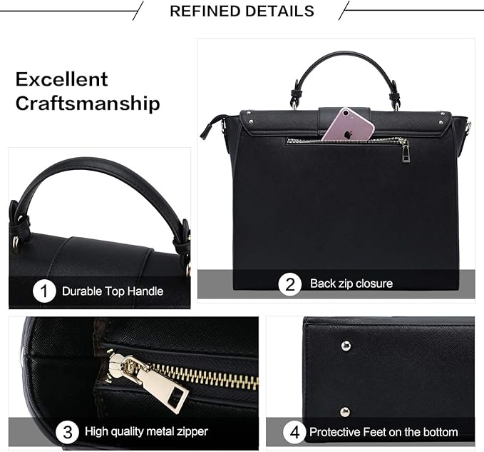 EaseGave 15.6 Inch Laptop Briefcase for Women