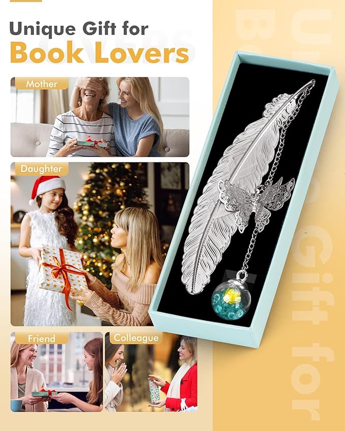 Christmas Stocking Stuffers for Women - Bookmark Birthday Gifts for Women Mom Teacher Best Friend Sister Coworkers - Unique Holiday Funny Bookmarks for Book Lovers - Gifts for People Who Like to Read