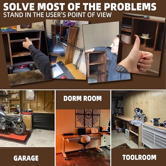 Wood Dorm Desk Bookshelf Organizer, Desktop Bookshelf, Desk Book Organizer, Desk Organizer for Home Office Dorm, Brown, Office Products,Desktop Shelves & Office Shelves,Shelf,Desktop Bookshelf