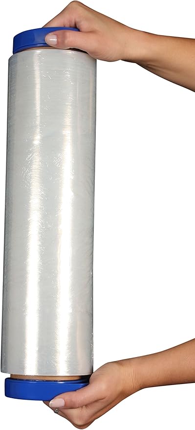 Kleer-Guard® Stretch Wrap with Tension Control Handles. 15" x1000' ft./roll. 80 Gauge Equivalent. 1 Roll Two Tension Control Handles