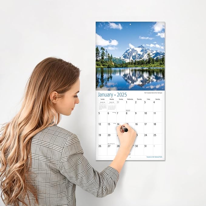 RED EMBER Seasons in the National Parks 2025 Wall Calendar 12 Month | 12" x 24" Open | Thick & Sturdy Paper | Giftable | Calendar 2025