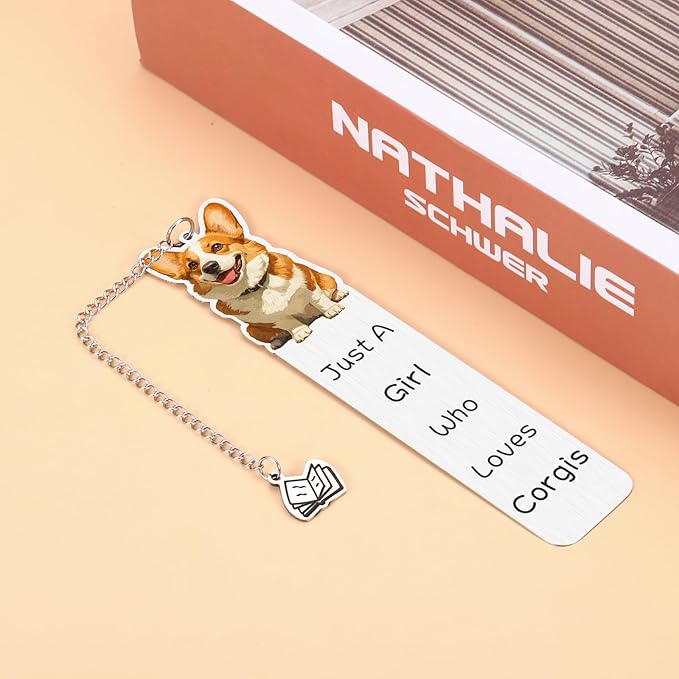 Cute Corgi Gifts for Corgi Lovers Dog Bookmarks for Reading Women Dog Lovers Book Lover Gifts Just a Girl Who Loves Dogs Christmas Stocking Stuffers Gifts for Corgi Mom Owner Dog Themed Gifts
