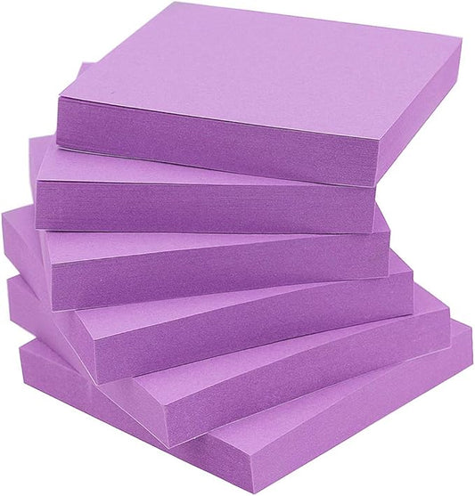 Early Buy Sticky Notes 3x3 Self-Stick Notes Solid Color 6 Pads, 100 Sheets/Pad