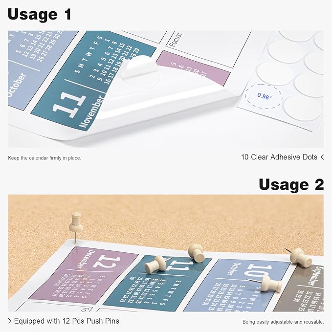 Ospelelf 2025 Wall Calendar Large 32'' x 48'' Dry Erase Laminated Calendar for Wall, 12 Month Family Calendar, Use Jan 2025 - Dec 2025 (Morandi)