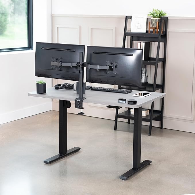 VIVO Universal 48 x 30 inch Solid One-Piece Table Top for Standard and Sit to Stand Height Adjustable Home and Office Desk Frames, Dark Gray, DESK-TOP48-30G