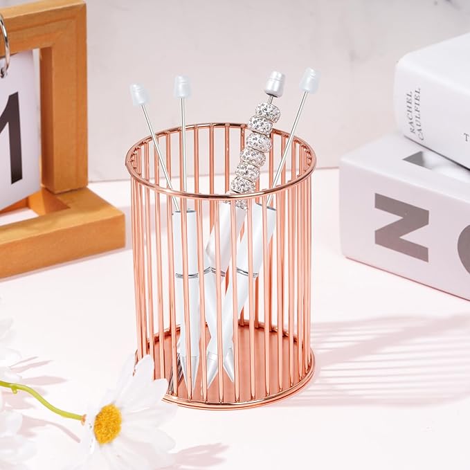 jiebor 20Pcs White Beadable Pens Plastic Bead Ballpoint Pens Bulk with 50Pcs Black Ink Cute Cool Diy Pens for Journaling Women Teacher Graduation Christmas Gift Office Supplies