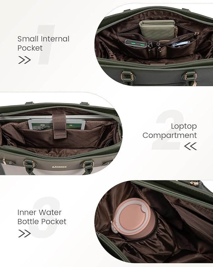 LOVEVOOK Laptop Bag for Women, 15.6 Inch Large PU Leather Tote Bag, Professional Teacher Work Bag, Waterproof Business Computer Briefcase, Shoulder Tote Purse for Office