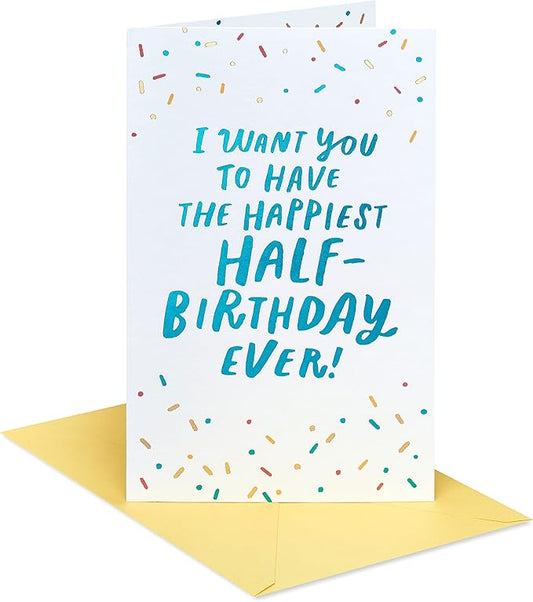 American Greetings Half-Birthday Card (All My Heart)