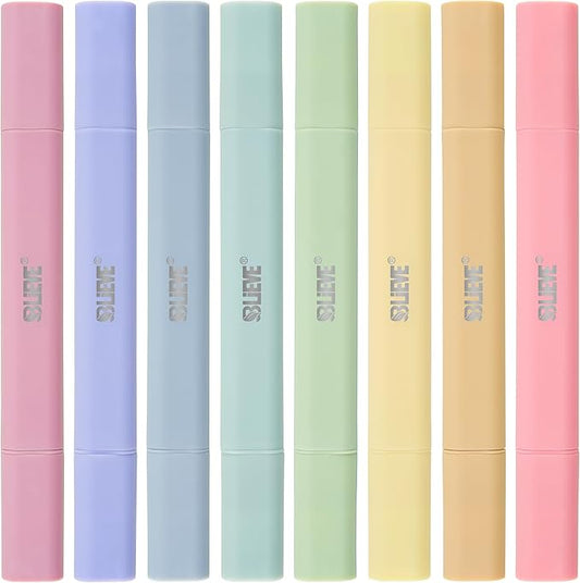 BLIEVE- Aesthetic Bible Highlighters No Bleed Through Assorted Colors, Cute Highlighter Dual Tip For Journaling Supplies And School Accessories, Bible Highlighters And Pens No Bleed (CANDY)