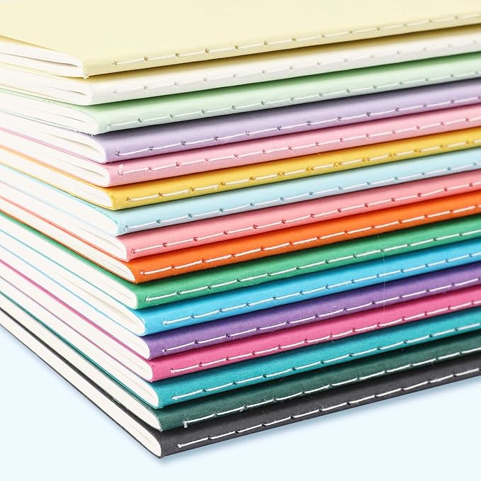 16PCS Mini Notebooks Bulk, 3.5" x 5.5", 16 Color, 60 Pages Lined Paper Small Pocket Notebook Set, Mini Journal Memo Notepads for Kids, Students, Traveler, School Office Supplies