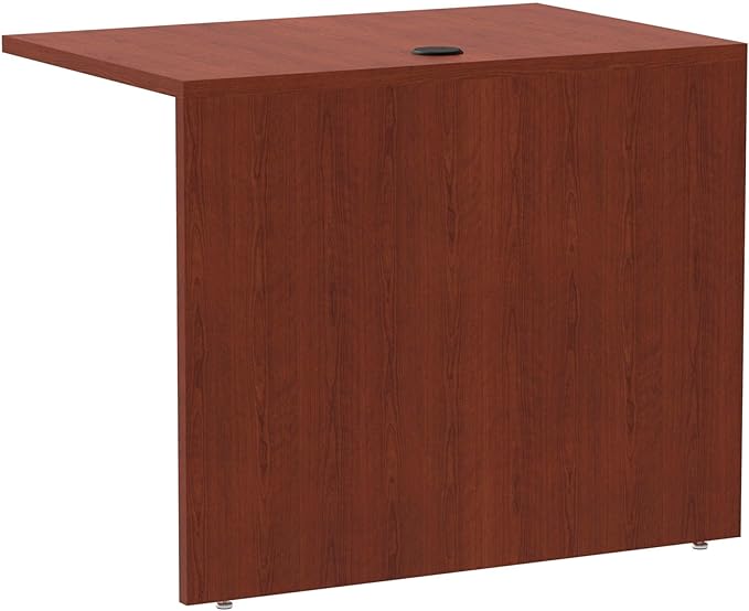 Alera ALEVA353624MC Valencia Series 35 in. x 23-5/8 in. x 29-1/2 in. Reversible Return/Bridge Shell - Medium Cherry