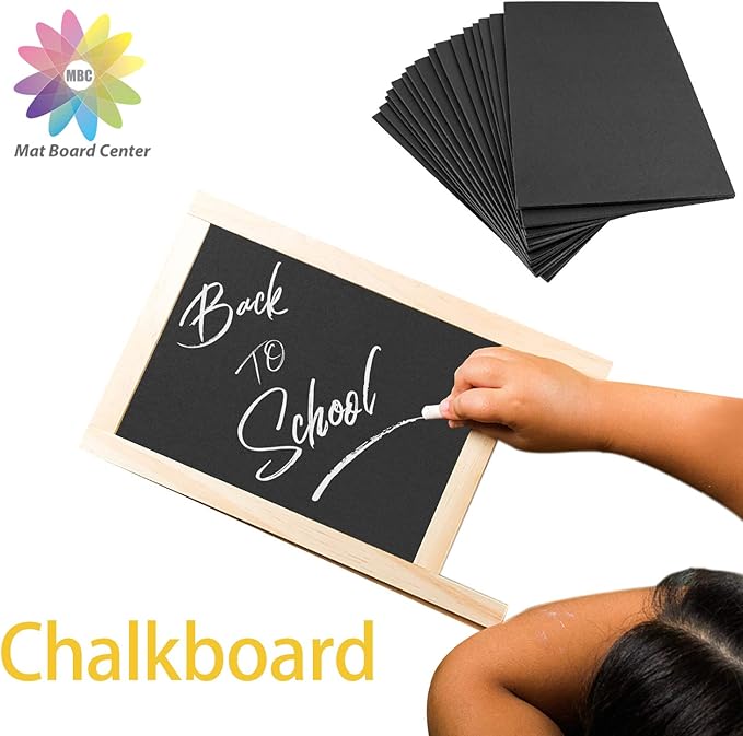 Mat Board Center, Pack of 10 Acid-Free Foam Boards, 5x7 inch Black Foam Boards, 3/16" Thick