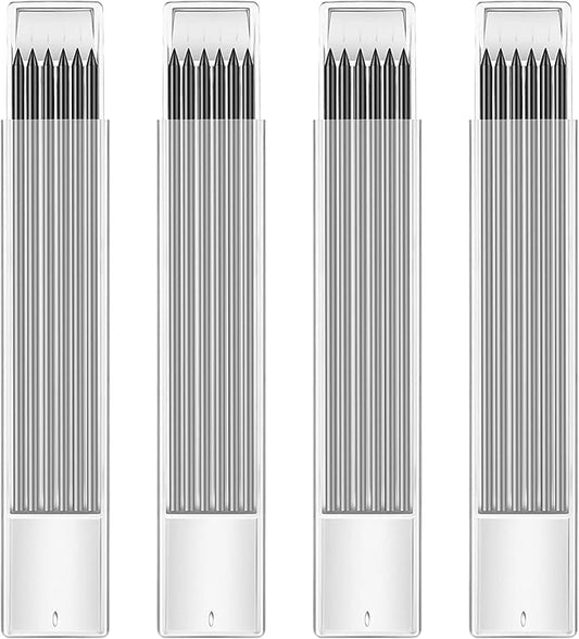 Hiboom 24 Pieces 2.8mm HB Refill for Carpenter Pencil, Study Long Lasting Pencil for Mechanical Pencil Woodworking Construction (Black)