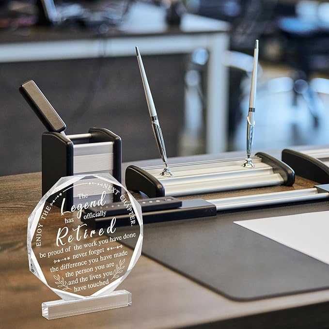 Chunful Happy Retirement Gifts for Men Women Never Understand the Difference You Made Keepsake and Paperweight Retirement Plaque Inspirational Gifts for Retired Teacher Police Nurse(Classic Style)