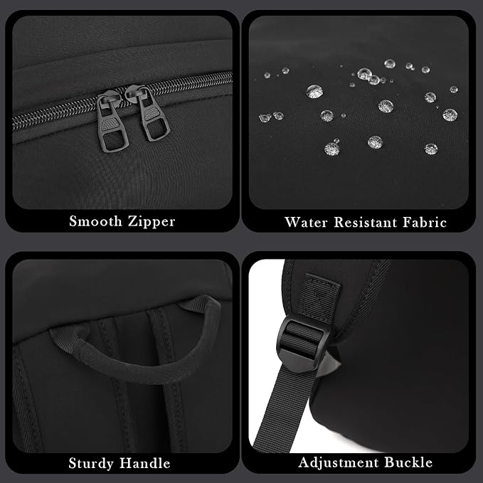 YGR Laptop Backpack for Women and Men, Waterproof Lightweight Travel Daily Rucksack Casual 15.6 inches Computer Bags for College, Black