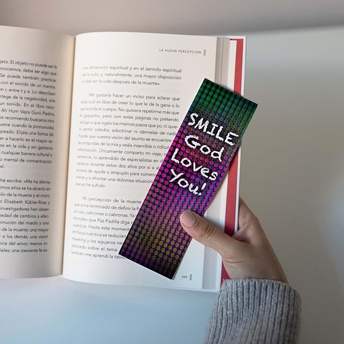 Children and Youth Bookmark, Smile God Loves You, John 16:27, Pack of 25, Handouts for Classroom, Sunday School, and Bible Study