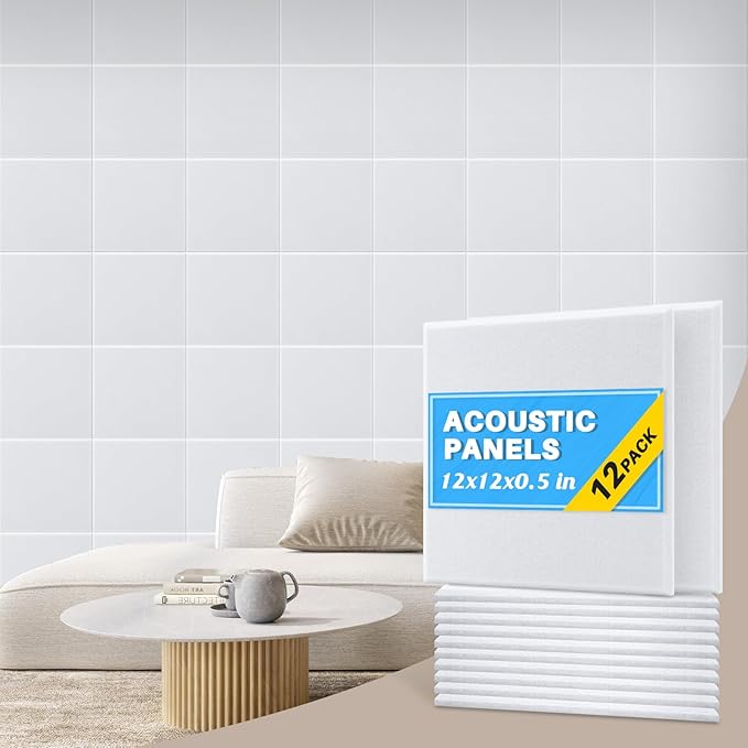 DOLLAR BOSS Large Cork Board for Wall 48" x 36" x 0.5" Bulletin Board 12 Packs Black Cork Board Tiles Self Adhesive Felt Wall Tiles with Pushpins, Corkboard for Office Pin Board Tack Board, White