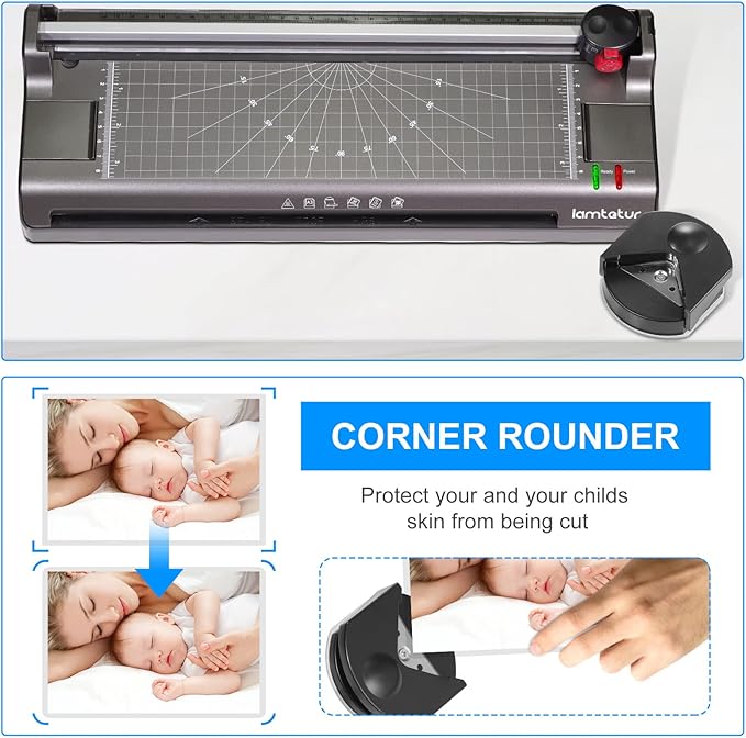 Thermal Laminator Machine 11X17 with 70 Laminating Sheets for Office Home School Teacher Use,13inch Hot&Cold Laminating Machine for A3/A4,Lamination Machine with Paper Cutter, Corner Rounder