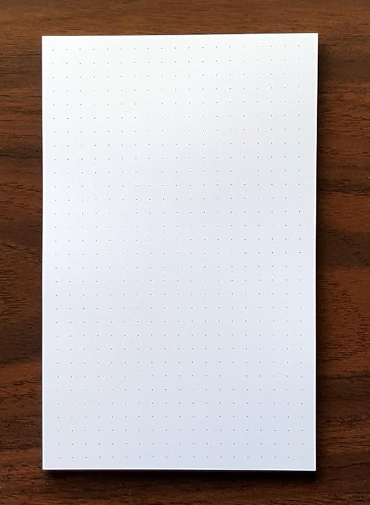 Dot Grid Note Pad, 5" x 8", 50 Sheets, 1/4" Dot Spacing. Heavyweight, Very Nice Paper