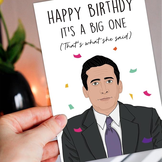 Michael Birthday Card for Friend Him, Funny Office Birthday Card for Coworkers Her, That What She Said Card