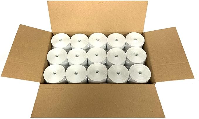 3 1/8 x 190 Thermal Paper Rolls - Large Receipt Roll - Compatible with Clover Stations, P100, P550, SCP700, Square Stations (30 Rolls Per Case)