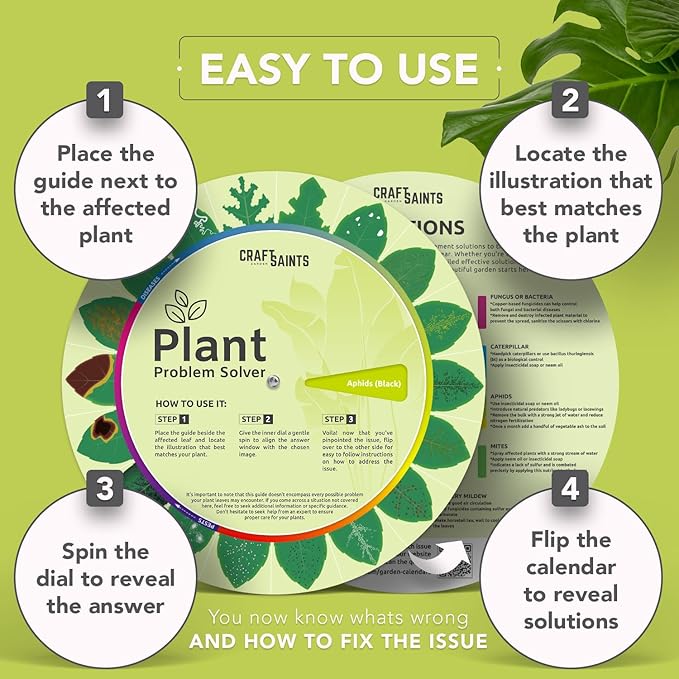 Garden Planner for Plant Problems, Identify & Resolve 18 Common Problems, Portable Homestead Farmers Almanac, Vegetable & Flower & Tree Disease Troubleshooter, Essential Accessories for Gardeners