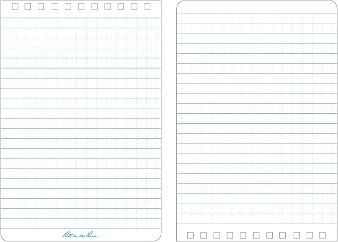 Rite in the Rain Weatherproof Top Spiral Notepad, Yellow Cover, Universal Pattern, 3 Pack (No. 146-3), 6 x 4 x 0.375