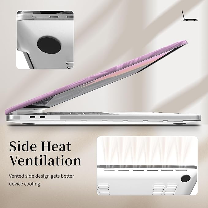 Velvet Pink Ripple Design for MacBook Pro 13 inch Case A2338 A2289 A2251 A2159 A1989 A1708 A1706 (2024-2016)