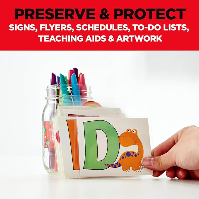 Scotch Thermal Laminating Pouches, For Use With Thermal Laminators, 8.9 x 11.4 Inches, Letter Size Sheets, 100 Count (Pack of 1)