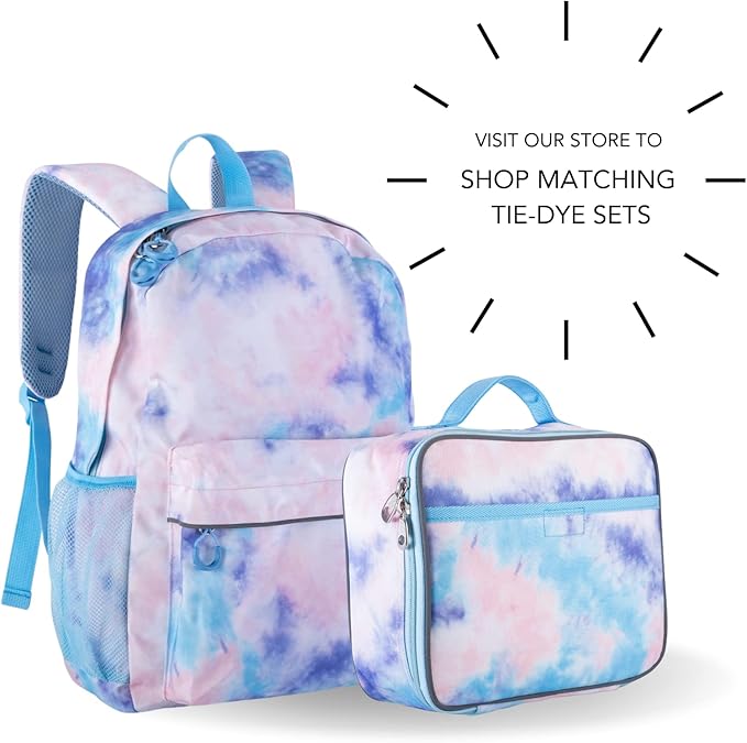 Fenrici Tie Dye Backpack: The Perfect Girls' Backpack for School, Teens and Kids with Padded Laptop Compartment, Tie Dye, Pink, 16 Inch