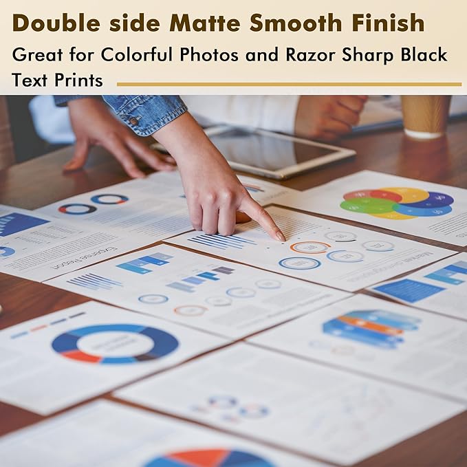 Koala Photo Paper Double-side Matte 11X17 Inches Compatible with Inkjet Printer 48LB for Presentation 100 Sheets 180GSM