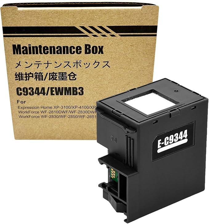 COCADEEX C9344 Maintenance Box Compatible with Expression Home XP-4230 XP-3100 XP-4100 XP-4101 XP-4105,Workforce WF-2930 WF-2950 WF-2810 WF-2830 WF-2850 WF-2851 L3550 L5590 Printer