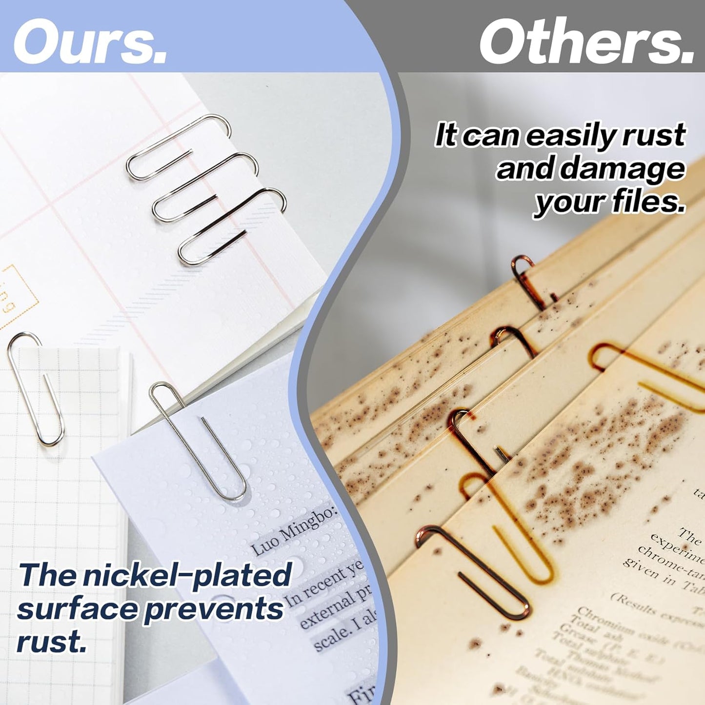 Deli Jumbo Paper Clips Smooth, 1000 Large Paper Clips, 10 Boxes of 100 Each, Silver