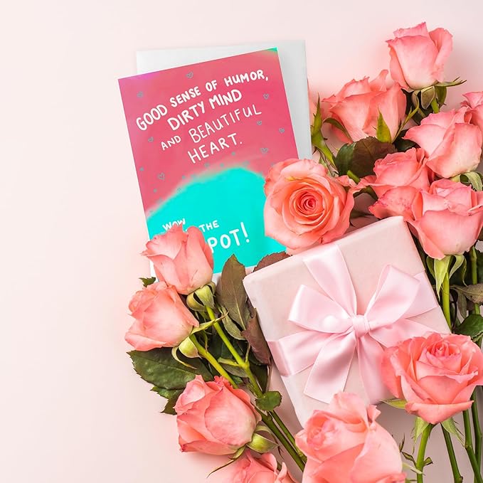 ALY LOU Funny Anniversary Card Birthday Card for Her Him/Husband Boyfriend/Girlfriend Wife/Sarcastic Greeting Card (Good sense of humour, dirty mind and beautiful heart. Wow I hit the jackpot!)